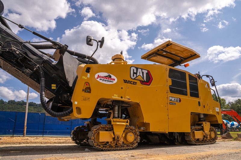 A CAT PM312 cold planer staged on site