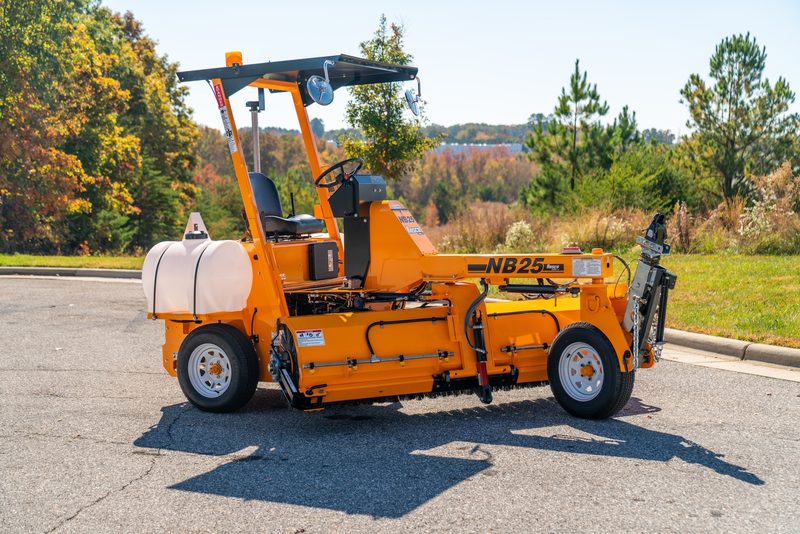 A LeeBoy Rosco NB25 broom in full side profile