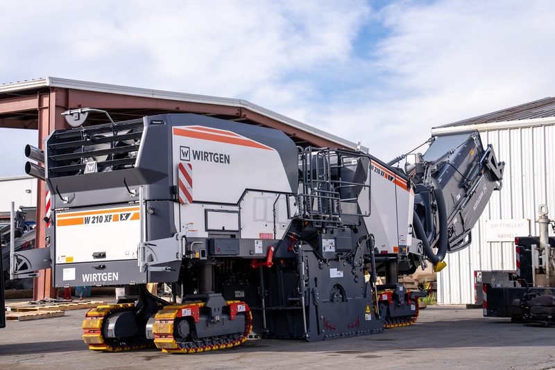 A Wirtgen W 210 XF cold milling machine in full side profile